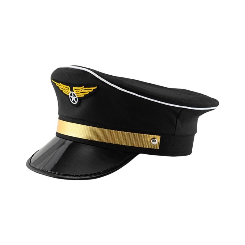 Zesílený rybářský klobouk Venkovní kbelíkový klobouk Pilotní uniformní klobouk Letecký klobouk Unisex pro turistiku a cestování