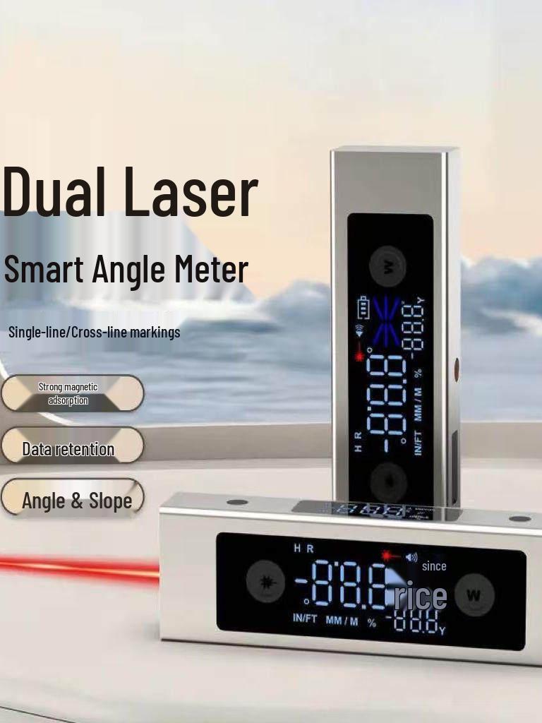 

Compact Dual-Axis Digital Level with Laser Projection No