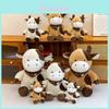 Garden Style Plush Cow Toy With Short Pile Fabric For Childrens Gift And Room Decor