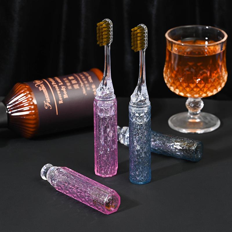 1/2 Pcs Toothbrush Soft Bristled Toothbrush Lipstick Detachable Handle For Men And Women Travel Size Dental Care Tool