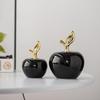 Classic European Style Ceramic Cute Funny Christmas Fruit Ornament Home Room Figurines Arts Crafts Desk Decor Statues Sculpture