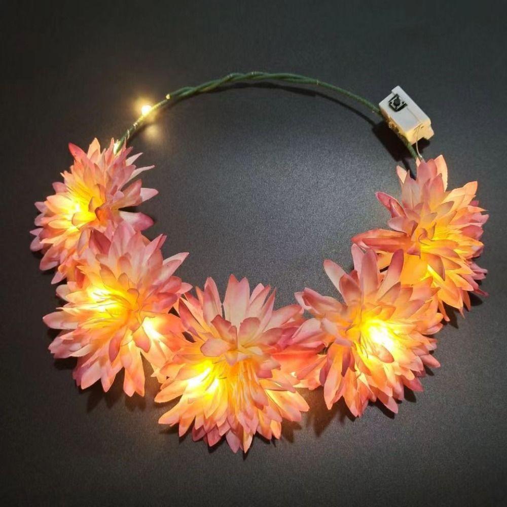 For Bride Vacation For Bridesmaid Beach Headband Flower Crowns Glowing Wreath Wreath Headband