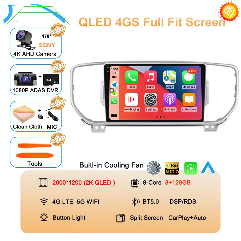 Radio Auto Android 14 Pentru KIA Sportage 4 KX5 2016 2017 2018 Wireless Carplay QLED Player Multimedia Video 4G Navigație MP5 DVD