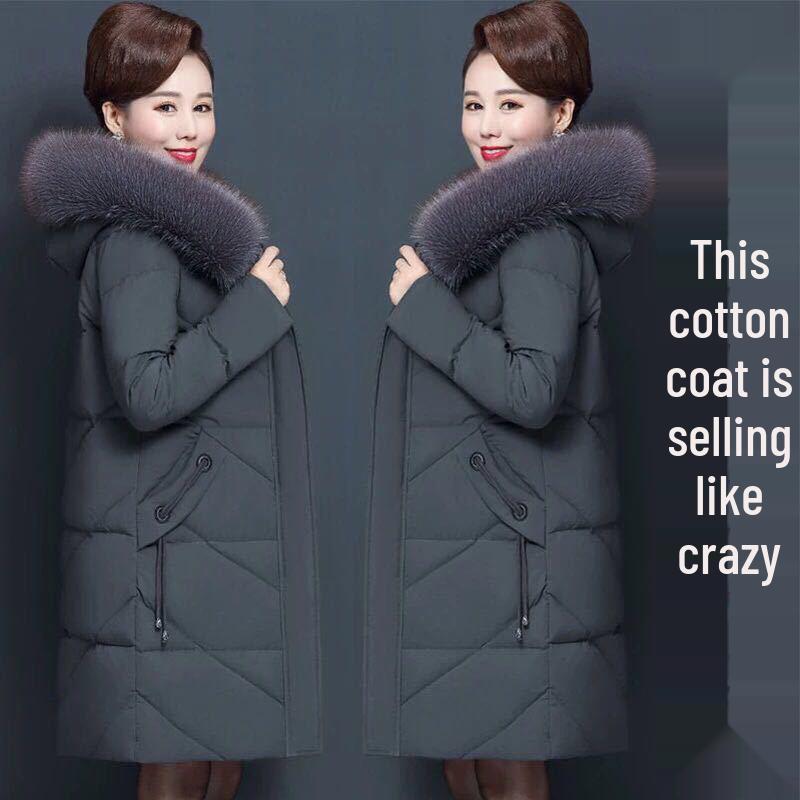 Women's Slim-Fit Mid-Length Cotton Padded Jacket