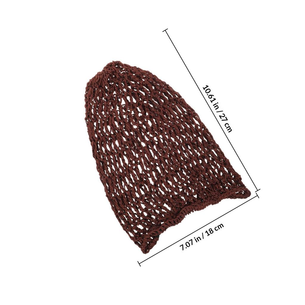 Handmade Crochet Hair Net Snood Women Mesh Wrap Sleep Cap Long Hair Protection Anti- Frizz Prevention Soft Comfortable Fit