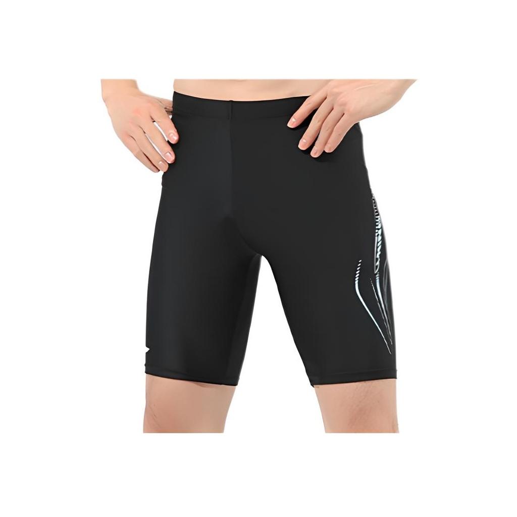 Li Ning Sports Casual Simple Breathable Swim Shorts Men swimwear Black LSKW033-1