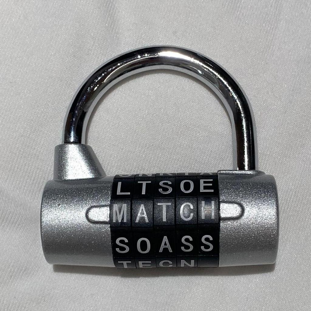 5-Digit Large Letter Combination Lock for Gym Lockers & Escape Rooms
