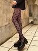A pair of women's fishnet love pantyhose fashion thin heart-shaped transparent tights