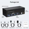 Dual-Port KVM Switch with HDMI - 8K Ultra HD, 4K 120Hz, USB 3.0 for Two Computers