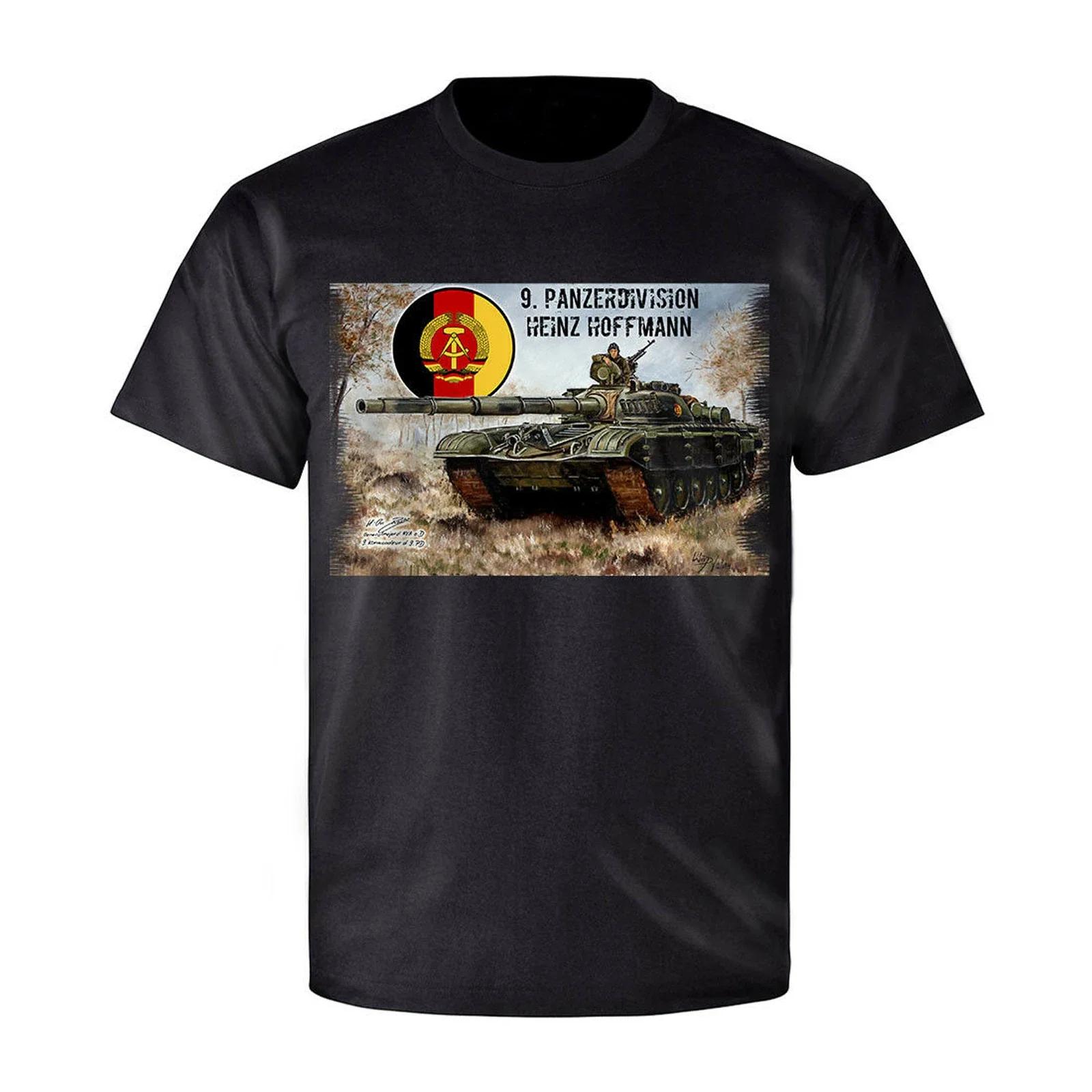 DDR East Army 9th Armored Division T72 Tank TShirt 100 Cotton ONeck Short Sleeve Casual Unisexs Tshirt Size S3XL S