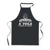 Kitchen Apron - PLANETEE - Legend Sail - Black - 90x60 Cm - Printed France