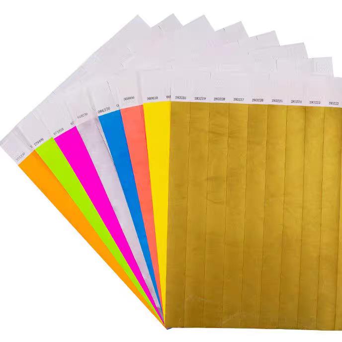 Customized Waterproof Tyvek Wristbands for Children's Amusement and Water Parks