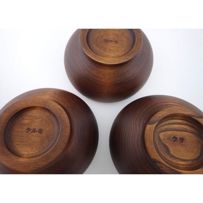 terra Meiboku Bowl 3-Piece Set (Sakura, Kuri, Kurumi) Wood