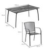 Outdoor Dining Sets Fortia 7Pc Outdoor Dining Furniture Setting Table And Chairs Outside With E Coating