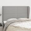 Vidaxl Wingback Headboard, Light Gray, 147X23X118/128 Cm, Fabric