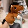 Plush Animals Toys Hand Finger Story Puppet Kawaii Dolls Educational Toys Stuffed White Brown Horse Birthday Christmas Gift