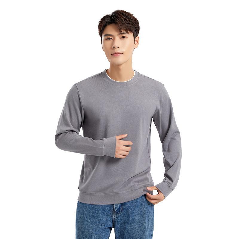 A-type Men's Thick Warm Wool Velvet Two-in-One Long Sleeve Shirt for Autumn/Winter