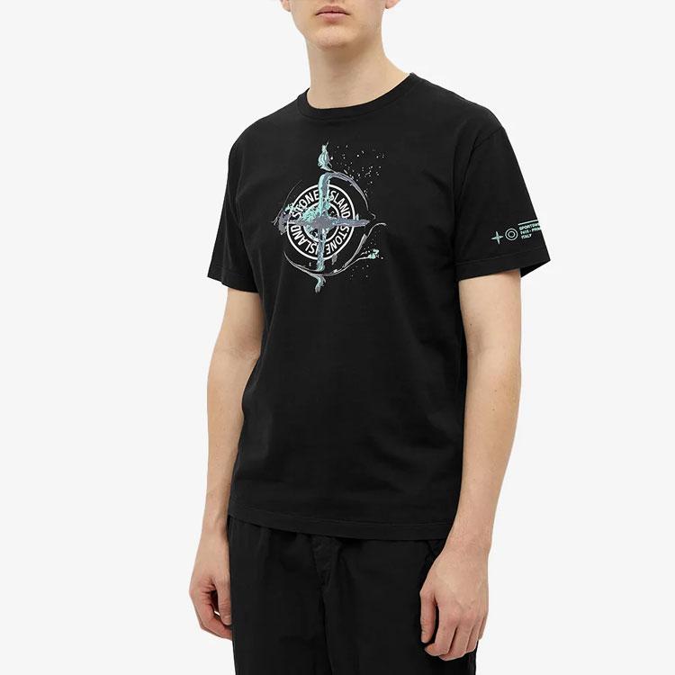Stone Island Marble One T-Shirt Black Men Tops 74152NS83-V0029