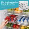 PET Refrigerator Storage Bins Clear View Stackable Design Drawer Organizer BPA-Free Food Grade Food Storage Container