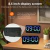 Digital Wall Clock 8.5 Inch Large Display LED Alarm Clock with Date Week Temperature Dual Alarm 3 Levels Brightness LED Clocks