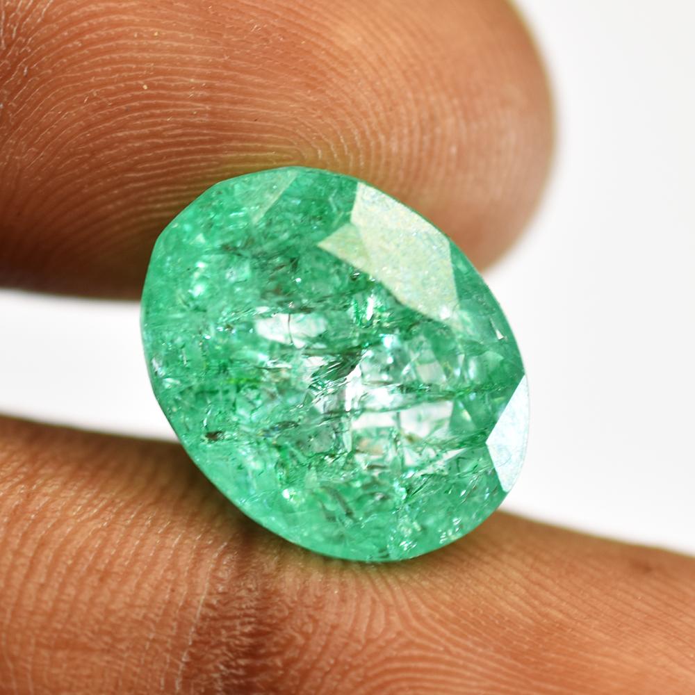 13 Ct Oval shape Natural Green Emerald Loose Gemstone For Housewarming