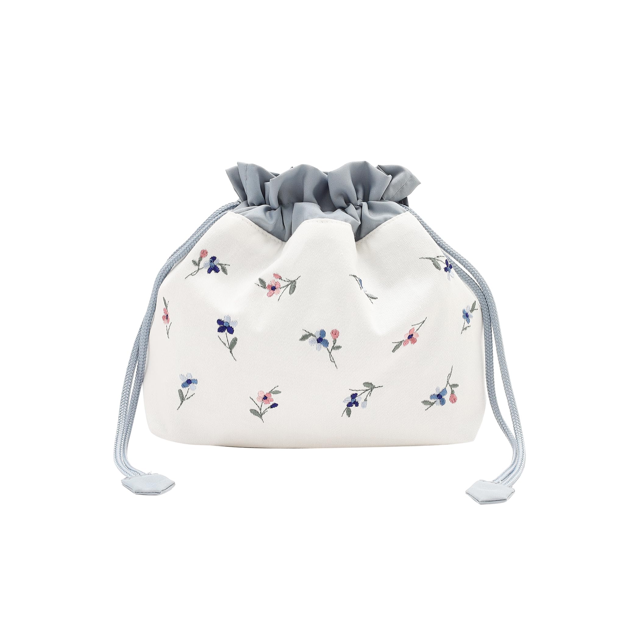 

Afternoon Tea Living JD56 Heritage Fleur Embroidered Insulated Drawstring Lunch Blue Bag, синий