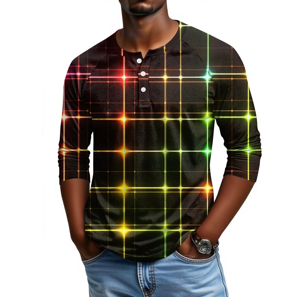 Pánské tričko s raglánovými rukávy a tříčtvrtečními rukávy