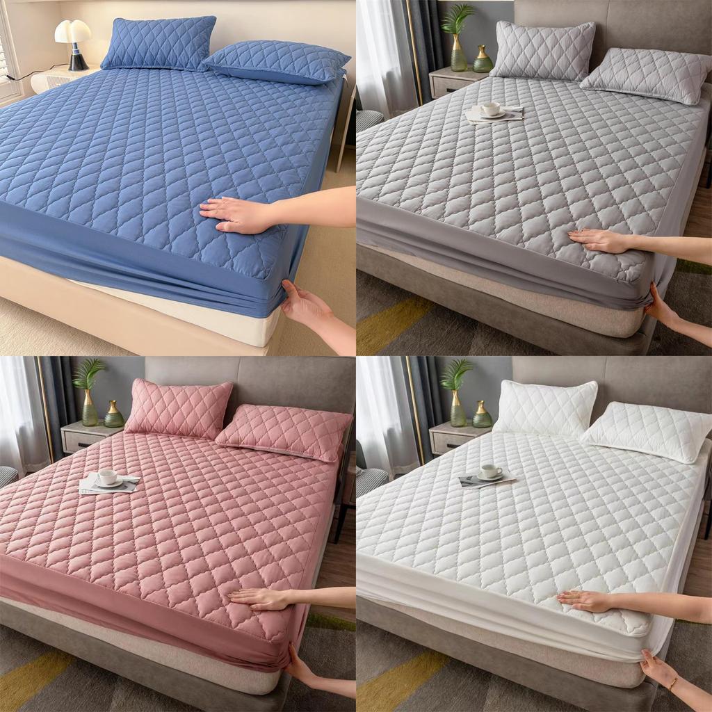 Polyester Bed Cover With Solid Color Design For Bed Protects Mattress And Prevents Dust