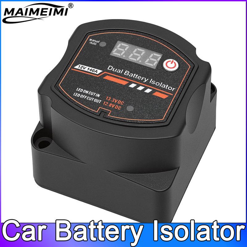 Smart Dual Battery Isolator 12V 140A Waterproof Digital Voltage Sensitive Relay VSR Switch For Car RV Camper UTV Boat Marine