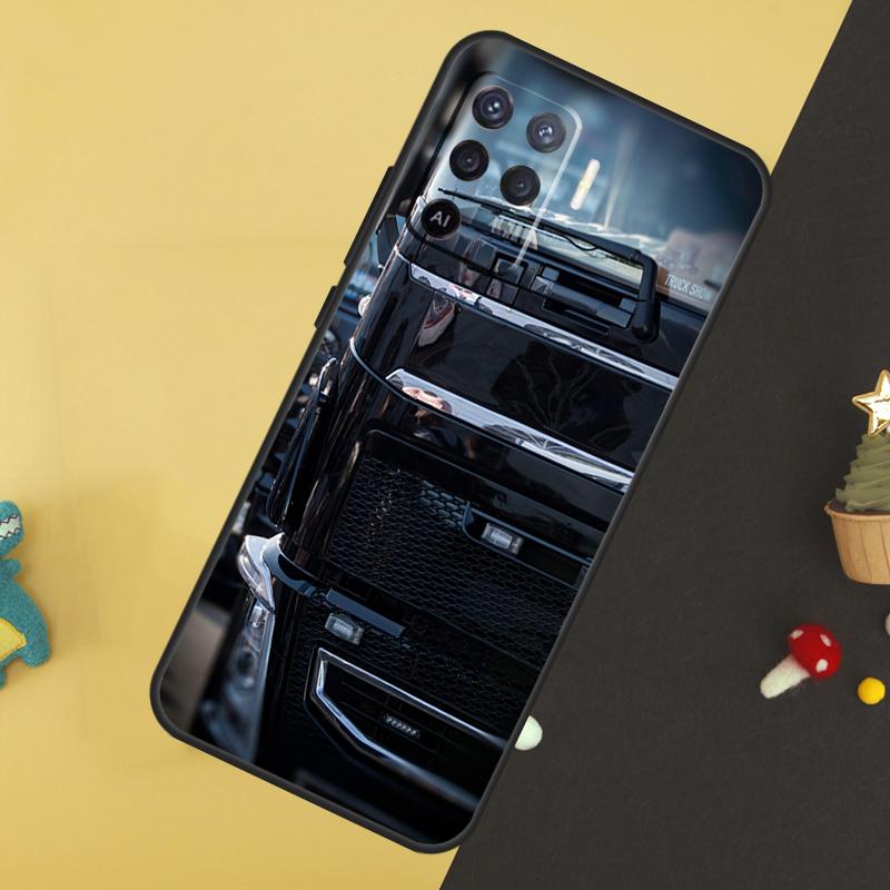 Cool Heavy Truck Car For OPPO A57S A53S A54S A98 A78 A58 A79 A15 A17 A77 A16 A76 A96 A52 A72 A5 A9 A94 A74 Case