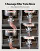 Manual Sausage Stuffer, 11 LBS / 5 L Vertical Meat Stuffer, Heavy Duty Sausage Casing Meat Stuffing Machine, Dual-Speed Stainless Steel Filler with 5