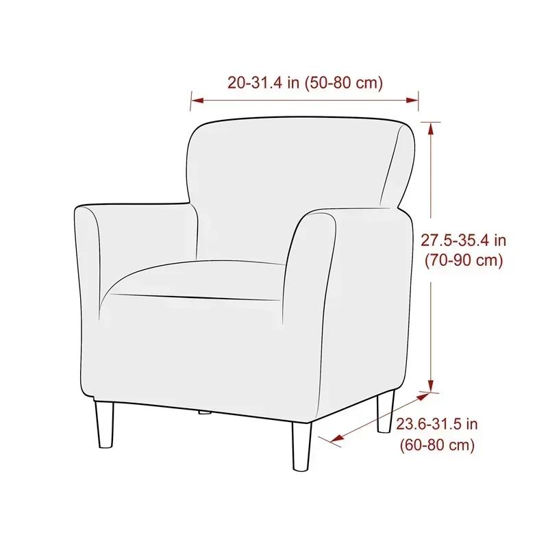 1 Stück Blumen-Sesselbezüge Elastisch Weich Club Tub Sofabezug Wohnzimmer Schmutzabweisend Einzelsofa Überwurf für Arbeitszimmer Bartresen
