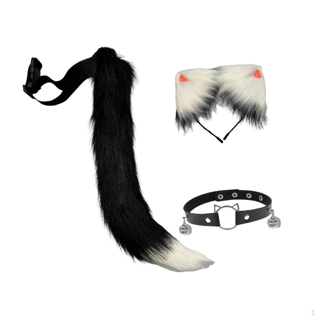 And Tail Set Ear Headband for Party Performance Fancy Dress