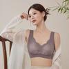 New national style relief jacquard wide shoulder seamless underwear women gather without steel ring thin soft support anti-sagging beautiful back bra