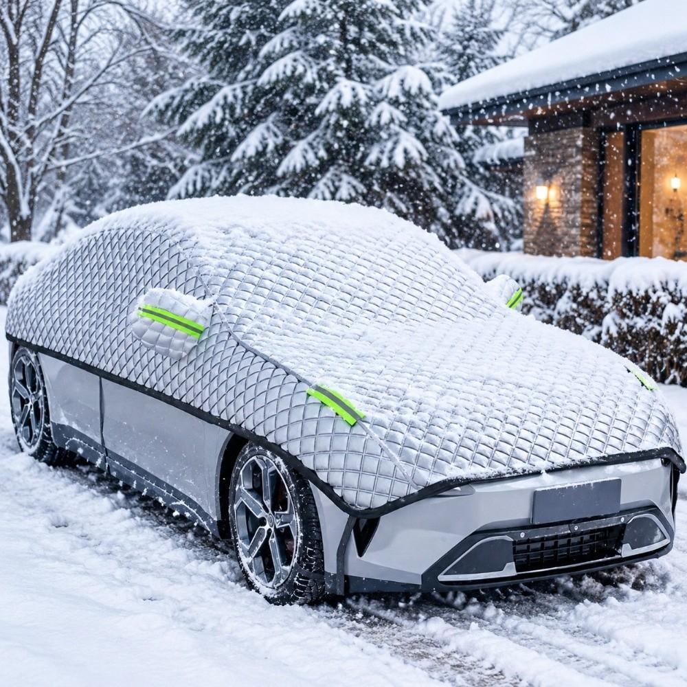 Thick Anti-Tear Windshield Sun Shade Waterproof Half Vehicle Cover Half Car Snow Cover Crossover