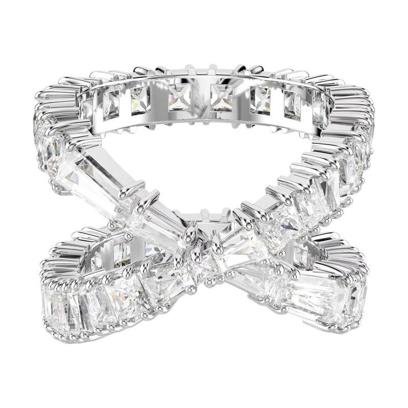 Swarovski Hyperbola Pattern Design Synthetic Cubic Zirconia Ring Women s Silver 5677631