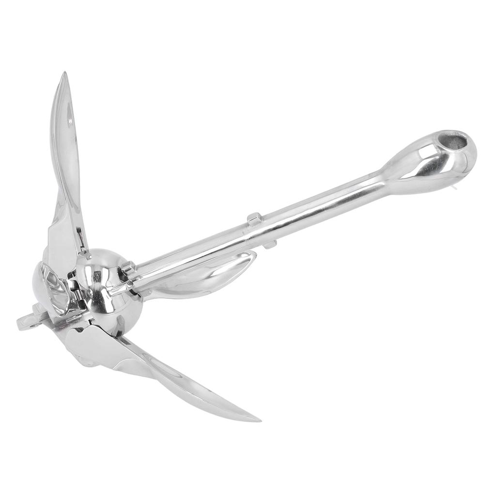 7lbs Foldable Grapnel Anchor 316 Stainless Steel Practical Hardware for Marine Boat Yacht
