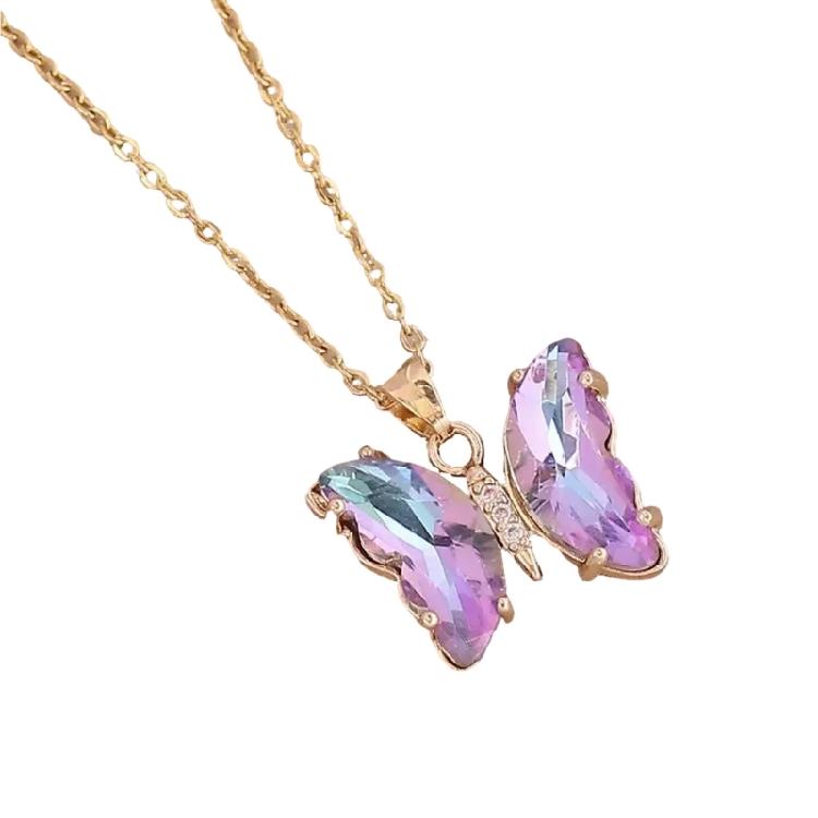 Fashionable Butterfly Necklace in Zircon Embellishment for Women Seeking Style and Sophistication in Any Setting