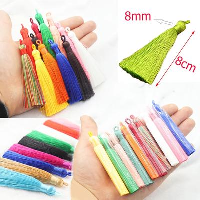 25 Renk Karışımı 8 Cm Renkli Pamuk Ipek Püskül Fırça Charm El Yapımı El Sanatları Sati Püskül Kolye Takı Perde Ev Dekorasyon için DIY Malzemeleri