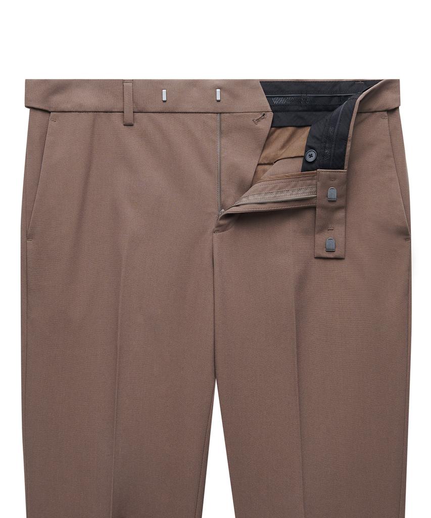 Musinsa Standard Lightweight Semi-Wide Hidden Banding Slacks [Light Brown]