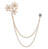 Men's Luxury Lapel Pin Brooch Set - High-End Suit Chain Badge for New Year Gift