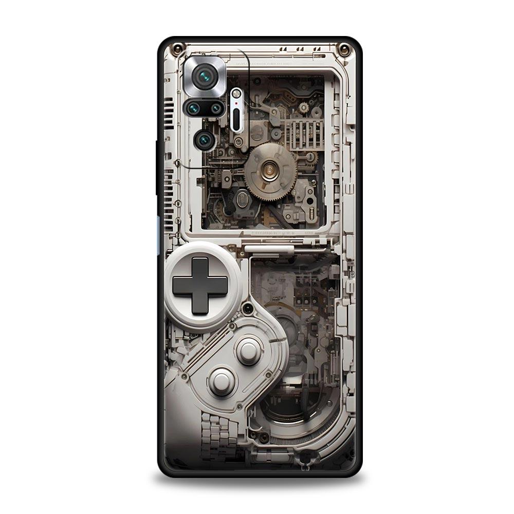 

Technology Game Console Phone Case Cover for Redmi 14C 10C Note 15 14 13 12 10 11 K40 Pro Plus 5G Shockproof Soft TPU Shell Bag Redmi Note 11