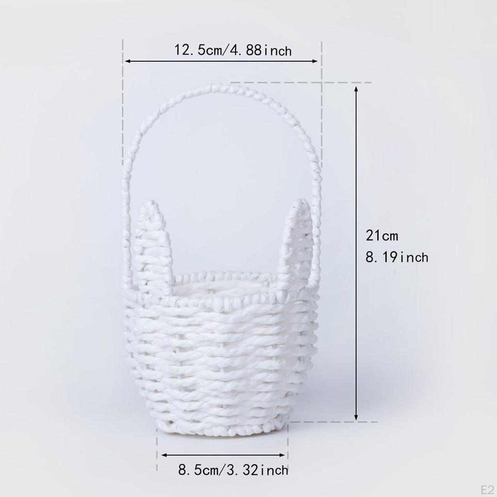 Bunny Basket for Easter And Flower Girl Use, Storage Events Home