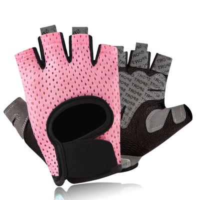 Luvas esportivas fitness femininas verão oco antiderrapante gelo seda respirável luvas de meio dedo masculinas equipamento treinamento ioga treino