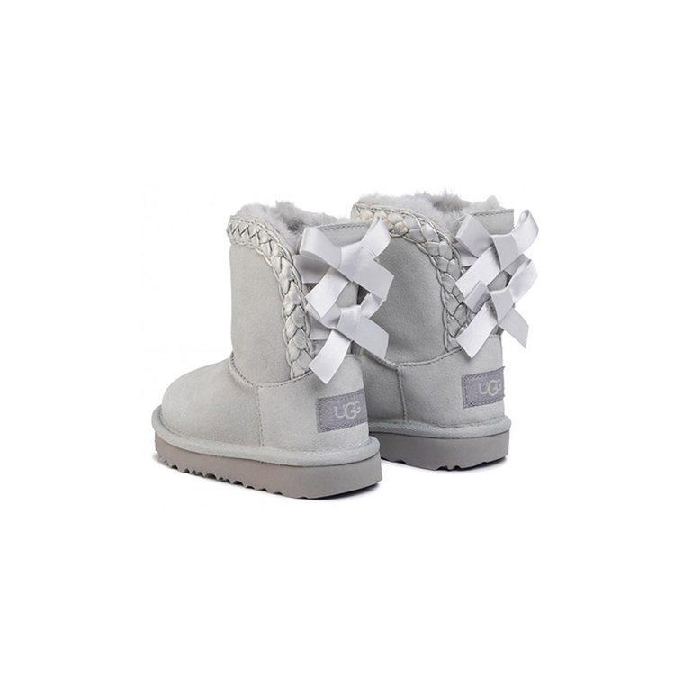 UGG CLASSIC SHORT II Kids' Cotton Boots Children Aged 3 7 Years Old Gray 1103617T-GRV