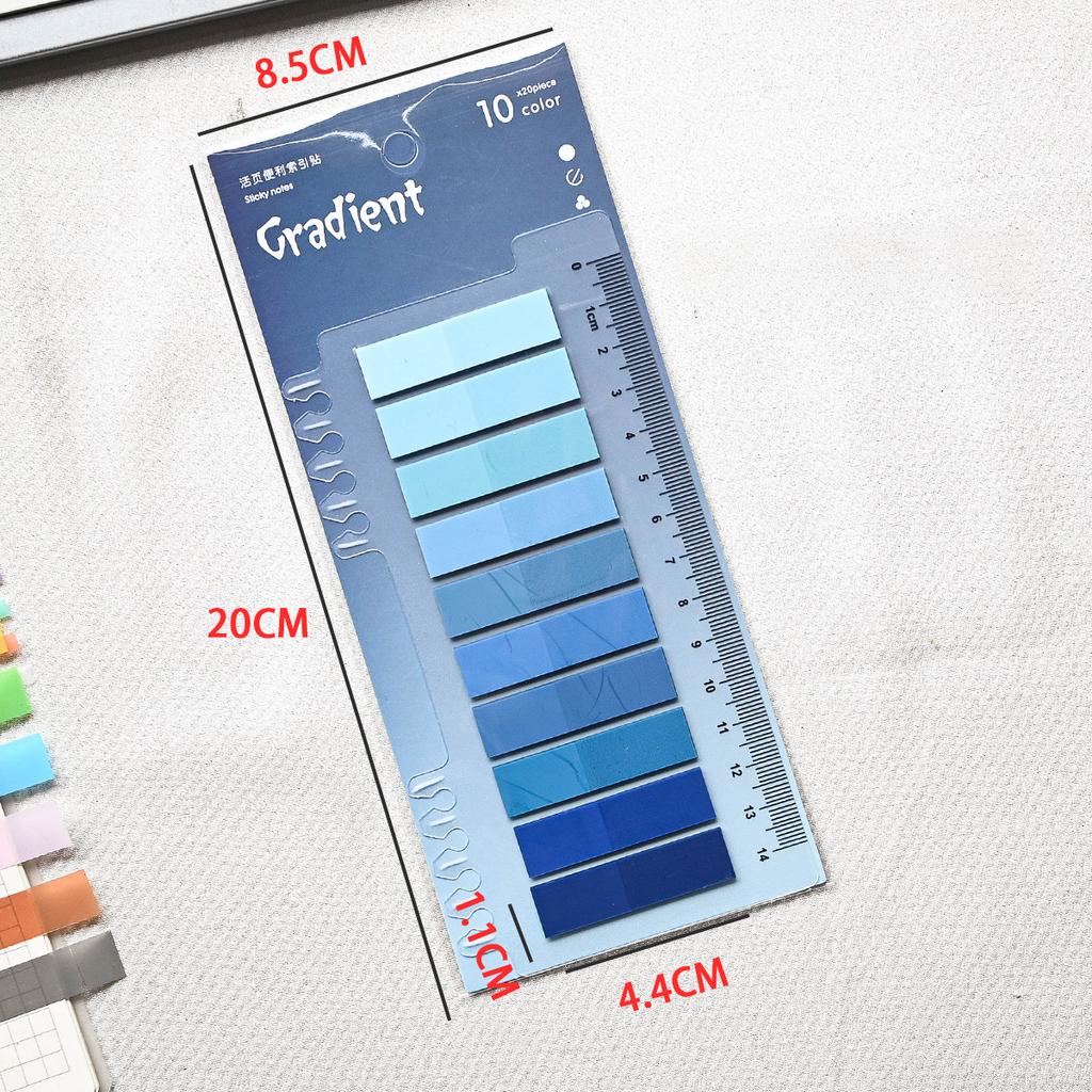 Solid Color Sticky Note Index Label Book Notebook Page Marker Paper Bookmark Tearable Waterproof Stationary Stickers