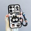 KEYSION Shockproof Case for OPPO Reno13 Pro 5G with Lanyard Soft Silicone Cute 3D Cartoon Doll Phone Cover for OPPO Reno 13 5G