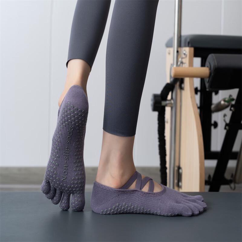 Junbie Cross Strap Five-Toe Pilates Yoga Socks