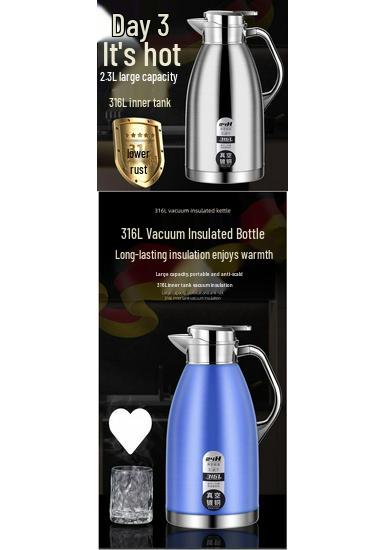 316 Stainless Steel Insulated Kettle for Home, Restaurant, or Hotel - Large Capacity Thermos