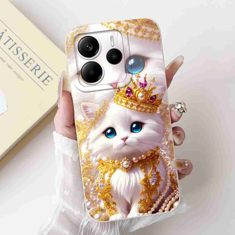 Luxury Rose Cover For Xiaomi Redmi Note 14 5G Case 6.67" Soft Slim Phone Case For Redmi Note 14 Note14 5G Capa Bags
